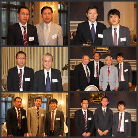 四国華僑華人連合会の張嘉樹会長及び理事と鄭祥林総領事