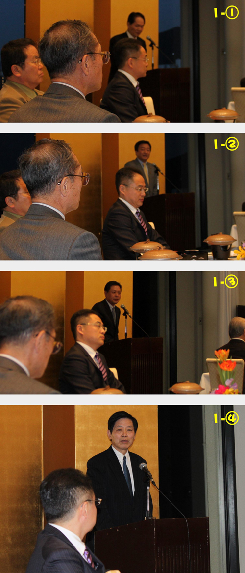 ①香川県浜田知事挨拶1‐②高松大西市長挨拶１‐③中華人民共和国駐大阪鄭祥林総領事挨拶1‐④春秋航空王会長挨拶